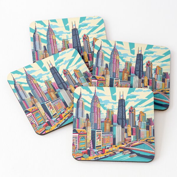 Item preview, Pop Metropolis Pop Art City Landscape - home decor designed and sold by crea8iveway.