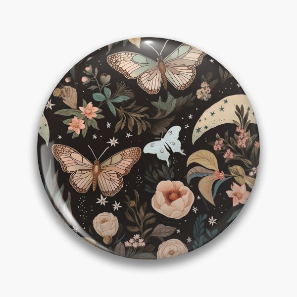 Item preview, Lunar Night Garden - Luna Moon Moth Witchy Aesthetic designed and sold by ThreeHaresMedia.