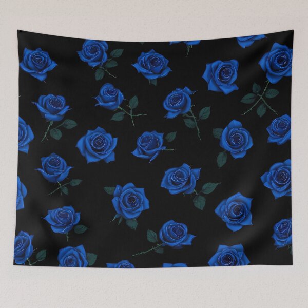 Item preview, Mystical Dark Floral Pattern: Shades of Blue, Red, Pink, and Green designed and sold by Kittyzens.