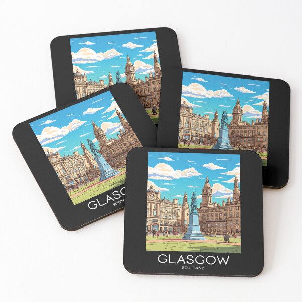 Item preview, A Pop Art Travel Print of Glasgow - Scotland designed and sold by StudioRedKoala.