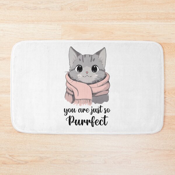Item preview, Cat wearing pink scarf, just purrfect designed and sold by Quixline.