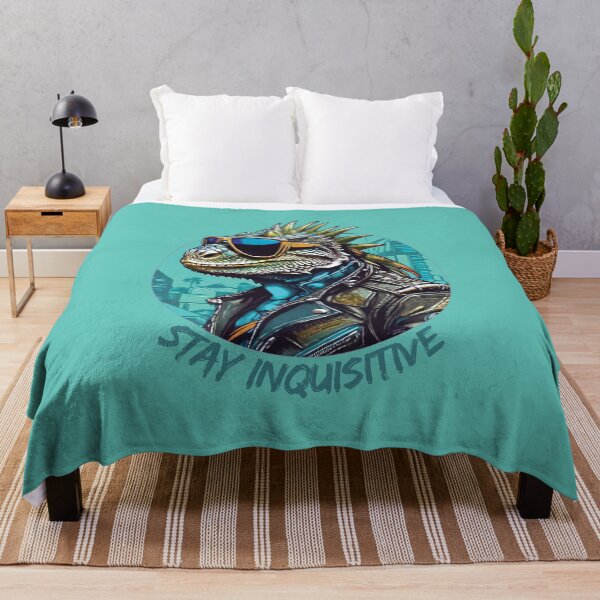 Item preview, Colorful iguana with sunglasses - Stay inquisitive designed and sold by HarridanCreates.