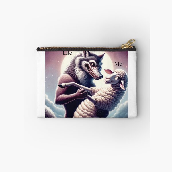 Item preview, wolf dancing with a sheep, toxic relationsheep designed and sold by SimplicityPro.