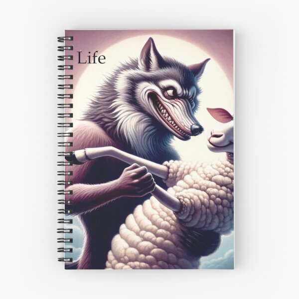 Item preview, wolf dancing with a sheep, toxic relationsheep designed and sold by SimplicityPro.