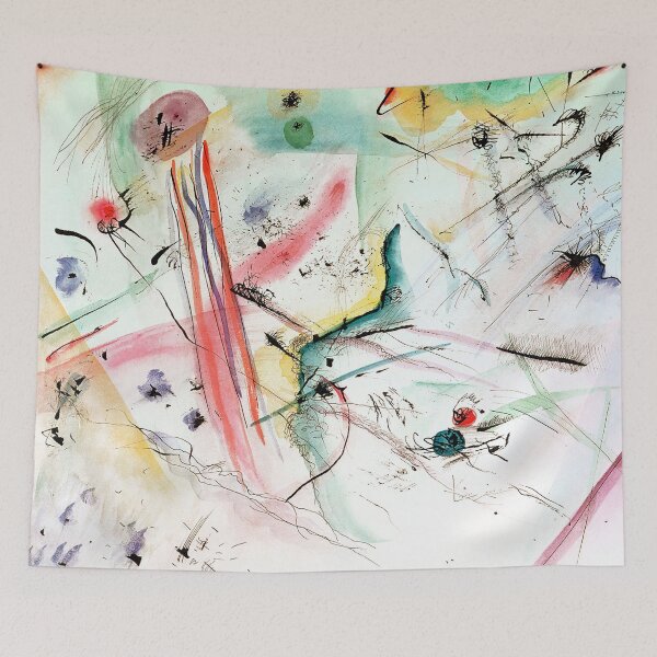 Item preview, HD. Composition With Red & Blue Stripes, by Wassily Kandinsky designed and sold by MINDTHECHERRY.