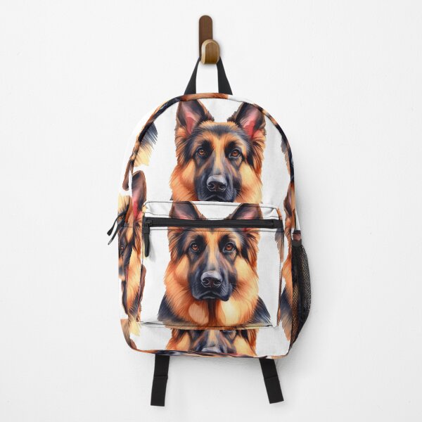 Item preview, German Shepherd Watercolor - GSD Graphic Art - Different Pattern designed and sold by Star-Fragment.