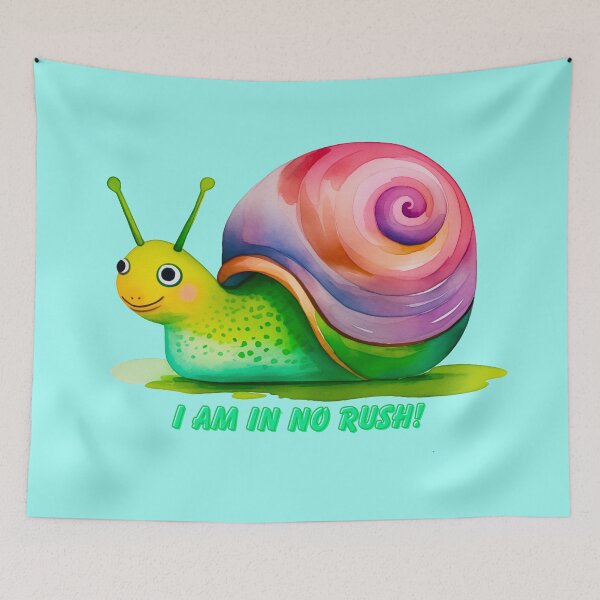 Item preview, Cute Colorful Snail - I Am In No Rush! designed and sold by ZenEvoke.