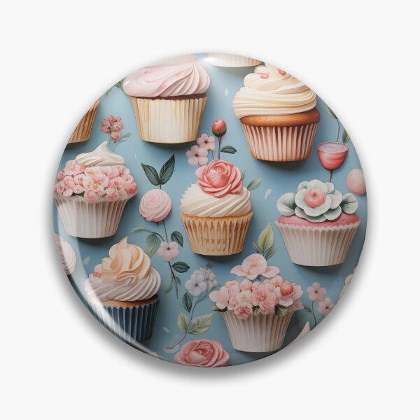 Item preview, Whimsical cupcakes and sweets arranged in a charming pattern. designed and sold by alexrow.