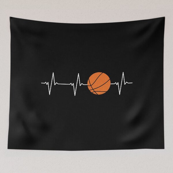 Artikelvorschau, Basketball-Herzschlag-Ball-EKG-Pulslinie-Bball-Design entworfen und verkauft von venomousvector.