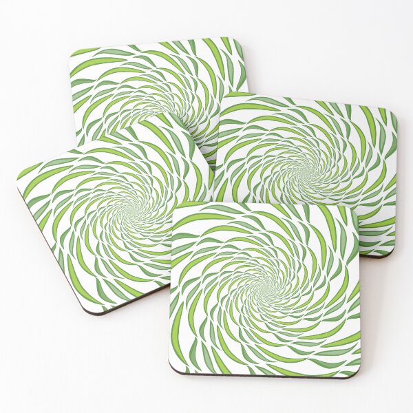 Item preview, Green leaves vertex spiral cyclone of nature  designed and sold by pipikijung.