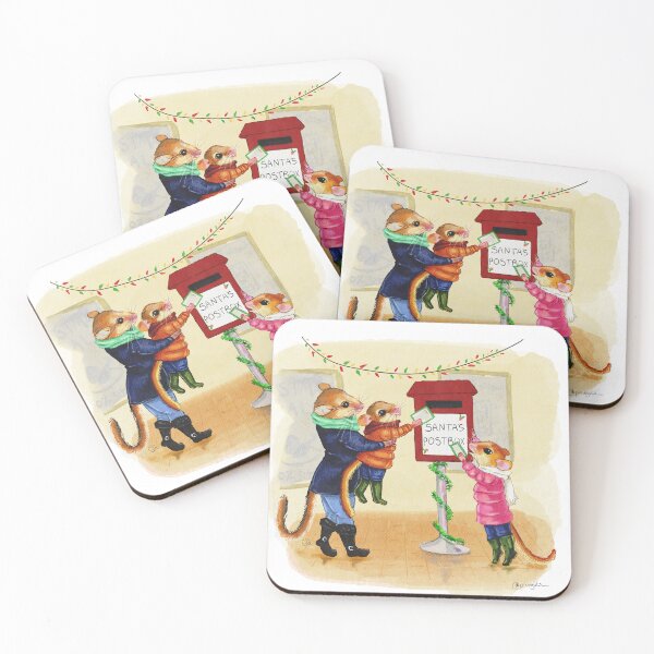 Item preview, Joyful Christmas Wishes: Digital Watercolour Dormouse Family designed and sold by pixiegutsGB.