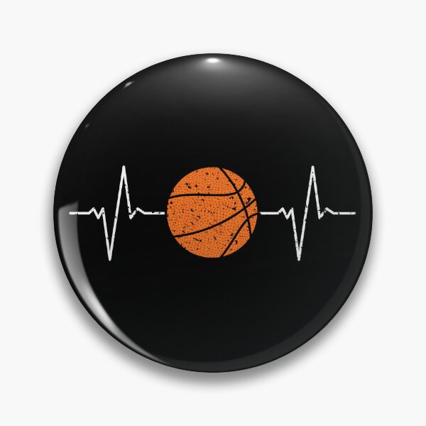 Item preview, Basketball Ball Heartbeat Ball EKG Pulse Line Bball Distressed Design designed and sold by venomousvector.