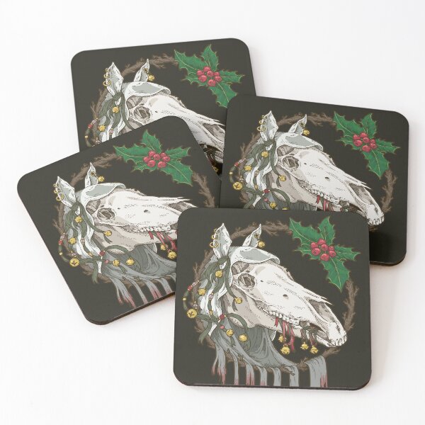 Item preview, Mari Lwyd Grey Ghost Horse designed and sold by Murmur Ink Crow.