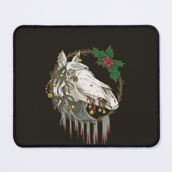 Item preview, Mari Lwyd Grey Ghost Horse designed and sold by Murmur Ink Crow.