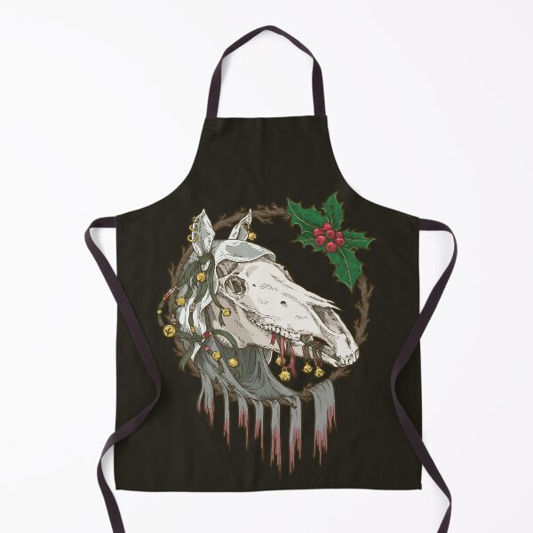 Artikelvorschau, Mari Lwyd Graues Geisterpferd entworfen und verkauft von Murmur Ink Crow.