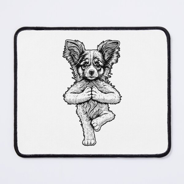 Item preview, Papillon Yoga Dog Puppy Funny Dogs Tree Pose Asana designed and sold by GrandeDuc.