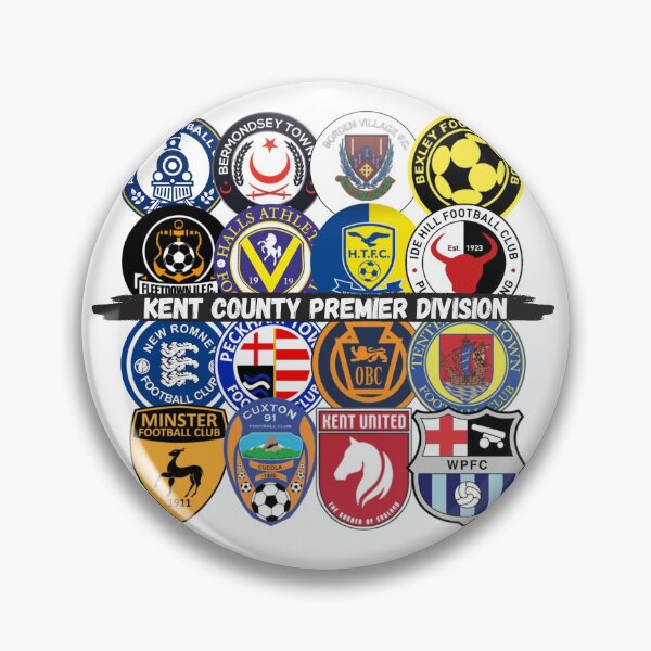 Item preview, Kent County League Premier Division Badge Grid Design designed and sold by PointsPerGame.