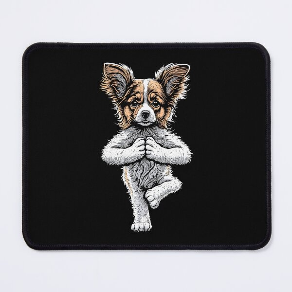 Item preview, Papillon Yoga Dog Puppy Funny Dogs Tree Pose Asana designed and sold by GrandeDuc.