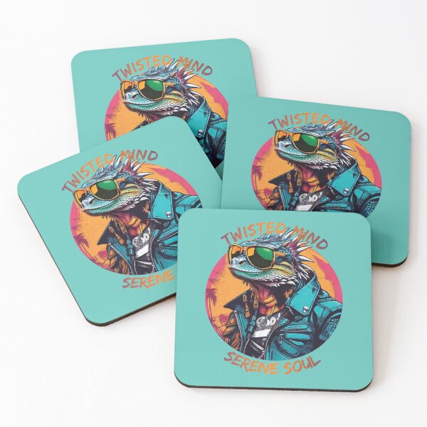 Item preview, Colorful iguana with sunglasses - Twisted mind, serene soul designed and sold by HarridanCreates.