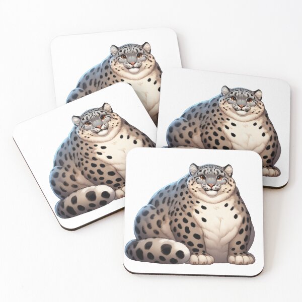 Item preview, Fat Snow Leopard designed and sold by Carly Gough.