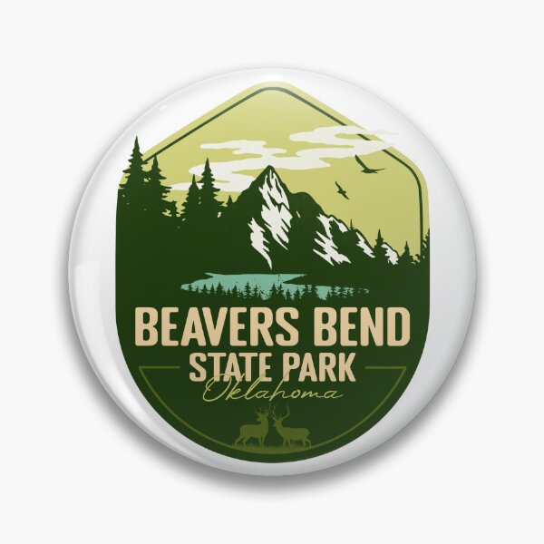 Item preview, Beavers Bend State Park Oklahoma - OK Retro Green Badge Forest and Wilderness  designed and sold by mountainfad.