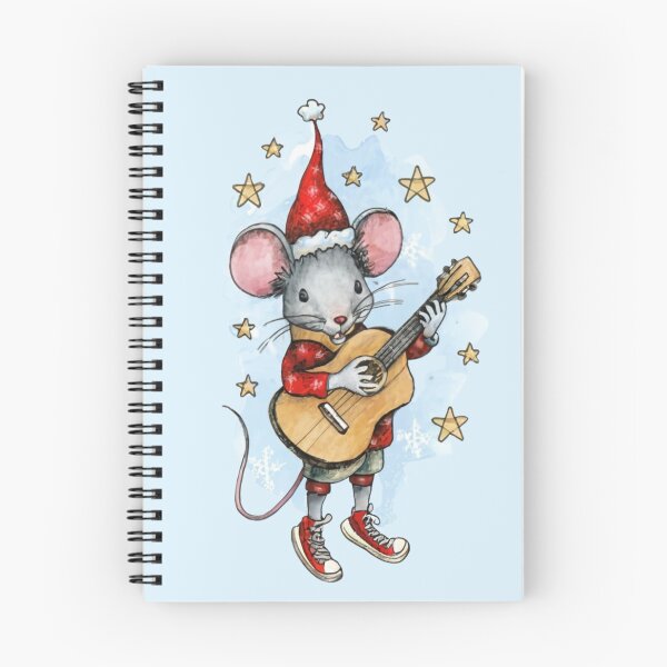 Item preview, LITTLE CHRISTMAS MOUSE PLAYING GUITAR, COLORFUL GRAPHICS designed and sold by Meandmyshop.
