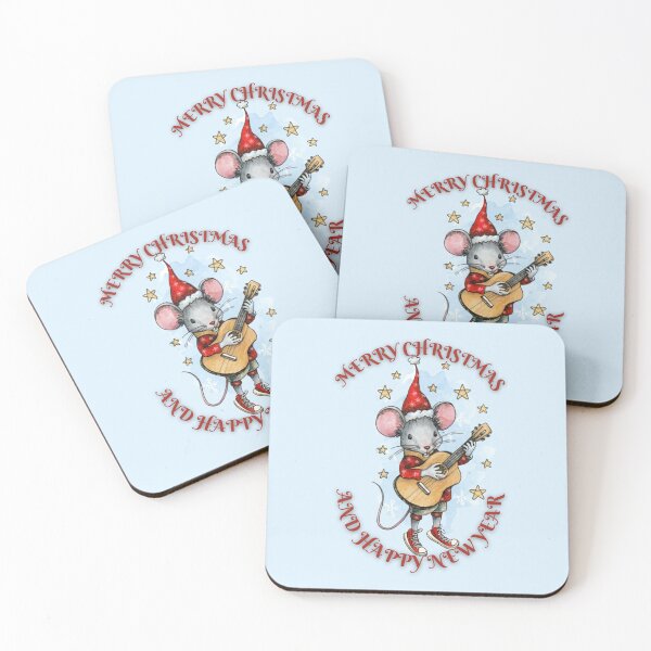 Item preview, LITTLE CHRISTMAS MOUSE PLAYING GUITAR, COLORFUL GRAPHICS designed and sold by Meandmyshop.