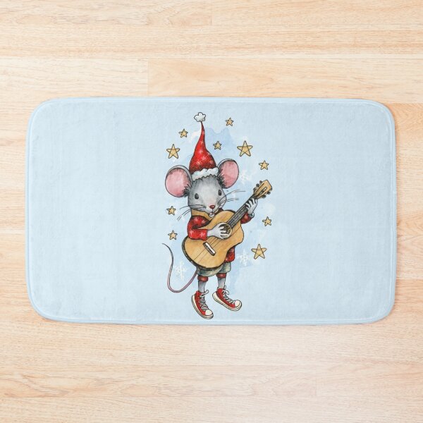Item preview, LITTLE CHRISTMAS MOUSE PLAYING GUITAR, COLORFUL GRAPHICS designed and sold by Meandmyshop.