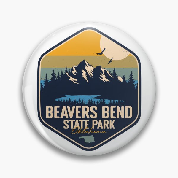 Item preview, Beavers Bend State Park Oklahoma - OK Retro Badge Forest and Wilderness  designed and sold by mountainfad.