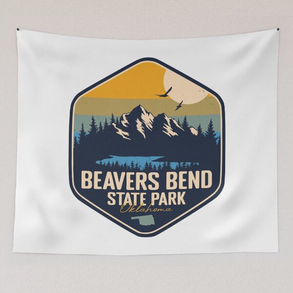 Item preview, Beavers Bend State Park Oklahoma - OK Retro Badge Forest and Wilderness  designed and sold by mountainfad.