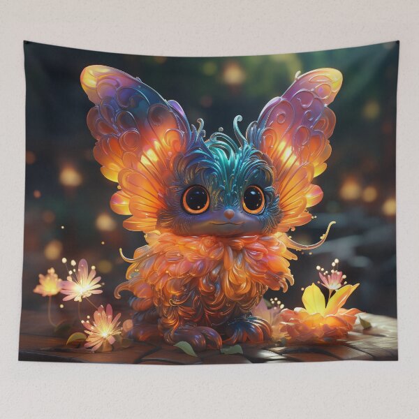 Item preview, Orange Luminescent Butterfly Fox designed and sold by OldNewAmbient.
