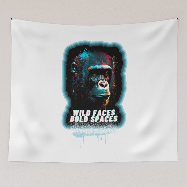 Item preview, Primate Art: Monkey Majesty "Wild Faces, Bold Spaces". designed and sold by GiveMeMood.