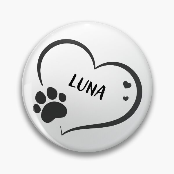 Item preview, Luna pet dog cat name in a heart with a paw, great gift for dog or cat owners designed and sold by OCS1337.