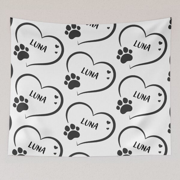 Item preview, Luna pet dog cat name in a heart with a paw, great gift for dog or cat owners designed and sold by OCS1337.