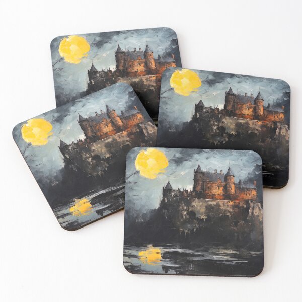Item preview, Night panoramas, Gothic castles designed and sold by AM FineArtPrints.