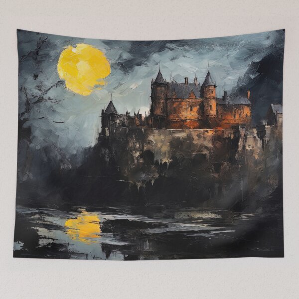 Item preview, Night panoramas, Gothic castles designed and sold by AM FineArtPrints.