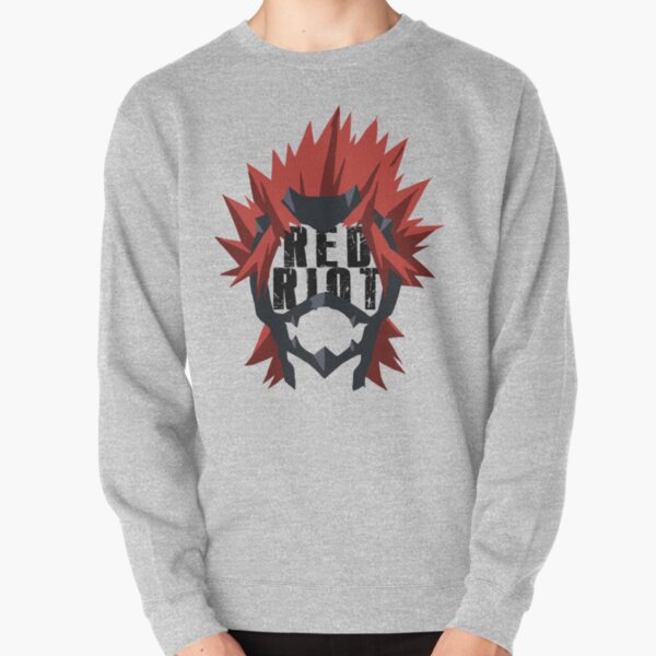 Minimalistic BNHA Kirishima Eijirou Red Riot Sweatshirt épais