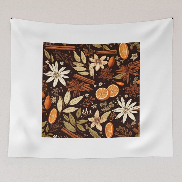 Item preview, Cinnamon winter nights pattern designed and sold by SmileshareShop.