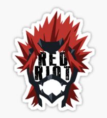 Minimalistic BNHA Kirishima Eijirou Red Riot Sticker
