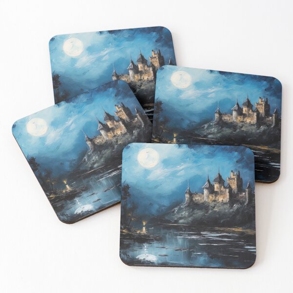 Item preview, Night panoramas, Gothic castles designed and sold by AM FineArtPrints.