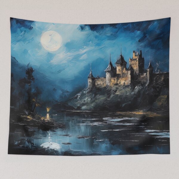 Item preview, Night panoramas, Gothic castles designed and sold by AM FineArtPrints.