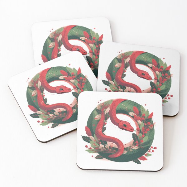 Item preview, Christmas Snake Wreath Art - Festive Greeting Card and Wall Decor with Serpent Holiday Cheer designed and sold by bahlpythons.