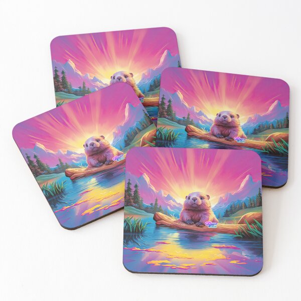 Item preview, Whimsical Y2K Rainbow Baby Beaver Collection: Magical Shirts, Stickers, and More! designed and sold by ChromaKins.