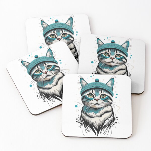 Item preview, Blue cat on oil style  designed and sold by PaulBlueShop.