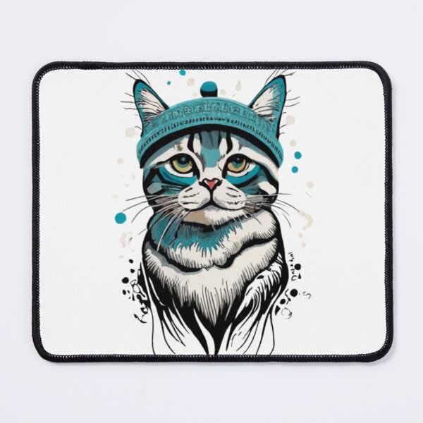 Item preview, Blue cat on oil style designed and sold by PaulBlueShop.