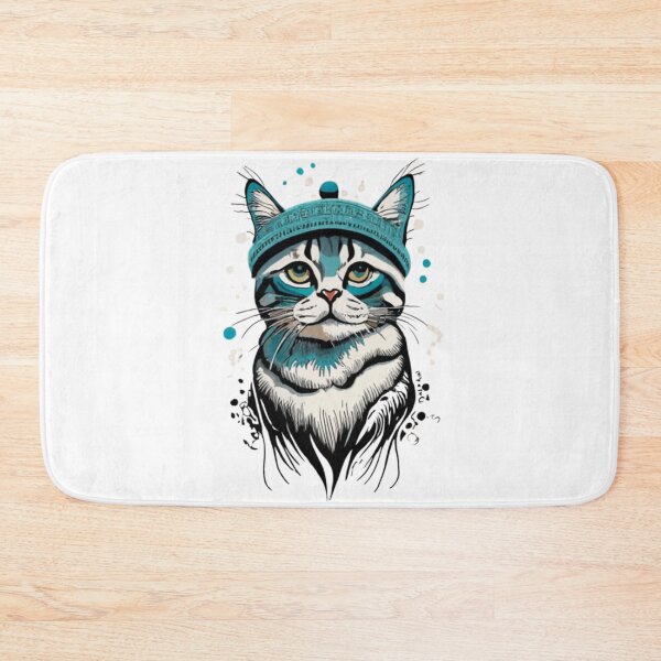 Item preview, Blue cat on oil style  designed and sold by PaulBlueShop.