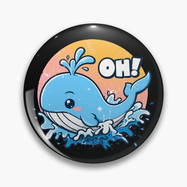 Item preview, Oh whale funny retro saying pun oh well designed and sold by TomFrontierArt.