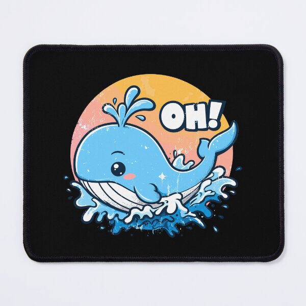 Item preview, Oh whale funny retro saying pun oh well designed and sold by TomFrontierArt.