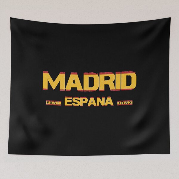 Artikelvorschau, Madrid - Spanien Sightseeing - Flaggen Karte entworfen und verkauft von vibeno1.