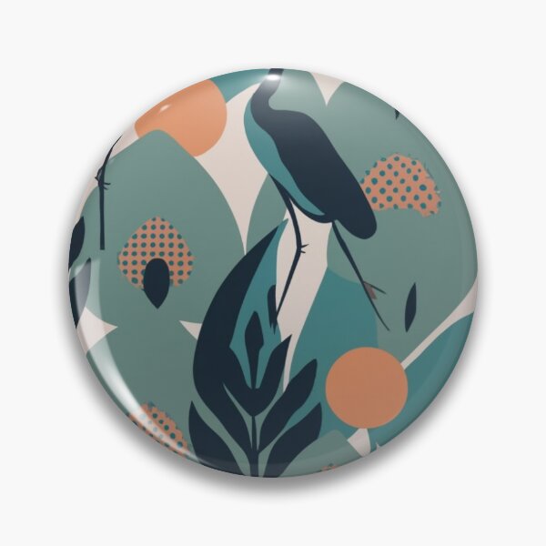 Item preview, Dark Winter / Deep Winter pattern, skin-tone matching, personal color analysis, PCA, mid-century modern cranes designed and sold by look4seasons.